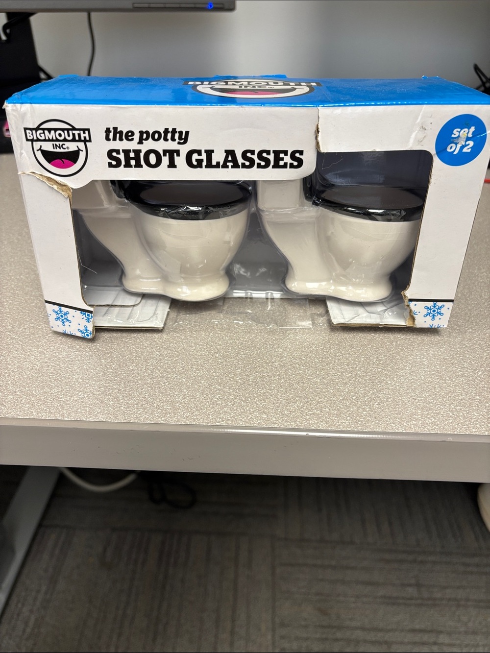 The Potty Shot Glasses Black & White